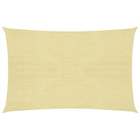 vidaXL Solsegel 160 g/m² beige 3,5x4,5 m HDPE