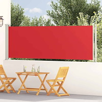 vidaXL Infällbar sidomarkis 117x614 cm röd