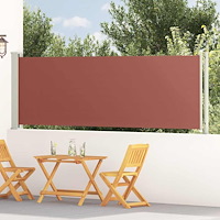 vidaXL Infällbar sidomarkis 117x614 cm brun