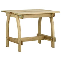 vidaXL Trädgårdsbord 110x74x75 cm impregnerad furu