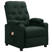 vidaXL Massagefåtölj mörkgrön tyg