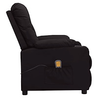 vidaXL Massagefåtölj svart konstläder