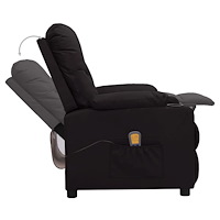 vidaXL Massagefåtölj svart konstläder