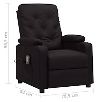 vidaXL Massagefåtölj svart konstläder