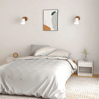 vidaXL Sängbord 2 st 40x31x40 cm massiv furu vit
