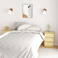 vidaXL Sängbord 2 st 40x29,5x64 cm massiv furu