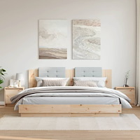 vidaXL Sängbord 2 st 40x30,5x40 cm massiv furu