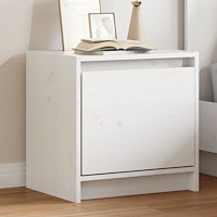 vidaXL Sängbord vit 40x30,5x40 cm massiv furu
