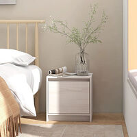 vidaXL Sängbord vit 40x30,5x40 cm massiv furu