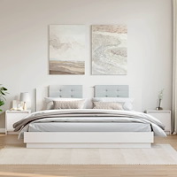 vidaXL Sängbord 2 st vit 40x30,5x40 cm massiv furu