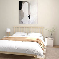 vidaXL Sängbord 2 st vit 40x30,5x40 cm massiv furu