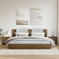 vidaXL Sängbord 2 st honungsbrun 40x30,5x40 cm massiv furu