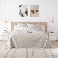 vidaXL Sängbord vit 40x31x50 cm massiv furu