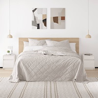 vidaXL Sängbord 2 st vit 40x31x50 cm massivt furu
