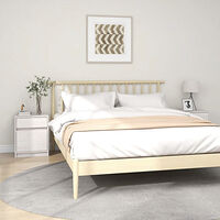 vidaXL Sängbord 2 st vit 40x31x50 cm massivt furu