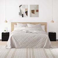 vidaXL Sängbord 2 st svart 40x31x50 cm massivt furu