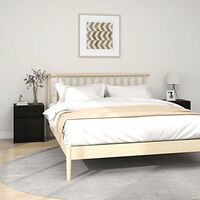 vidaXL Sängbord 2 st svart 40x31x50 cm massivt furu