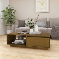 vidaXL Soffbord honungsbrun 110x50x33,5 cm massiv furu