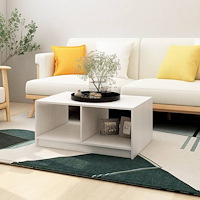 vidaXL Soffbord vit 75x50x33,5 cm massiv furu