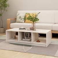 vidaXL Soffbord vit 110x50x34 cm massiv furu