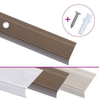 vidaXL Trappnosar i L-form 10 st aluminium 67 cm brun