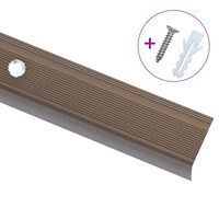 vidaXL Trappnosar i L-form 10 st aluminium 67 cm brun