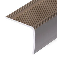 vidaXL Trappnosar i L-form 10 st aluminium 67 cm brun