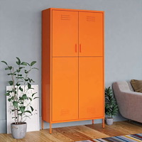 vidaXL Garderob 90x50x180 cm Orange stål