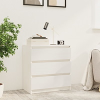 vidaXL Sängbord vit 60x36x64 cm massiv furu