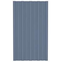 vidaXL Takprofiler 12 st galvaniserat stål grå 80x45 cm