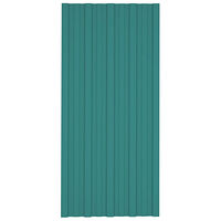 vidaXL Takprofiler 12 st galvaniserat stål grön 100x45 cm