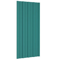 vidaXL Takprofiler 12 st galvaniserat stål grön 100x45 cm