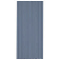vidaXL Takprofiler 12 st galvaniserat stål grå 100x45 cm
