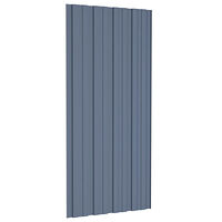 vidaXL Takprofiler 12 st galvaniserat stål grå 100x45 cm