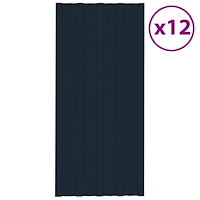 vidaXL Takprofiler 12 st galvaniserat stål antracit 100x45 cm