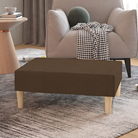 vidaXL Fotpall brun 78x56x32 cm tyg