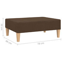 vidaXL Fotpall brun 78x56x32 cm tyg