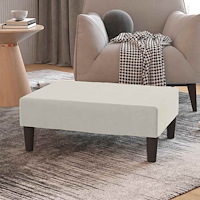 vidaXL Fotpall gräddvit 78x56x32 cm sammet