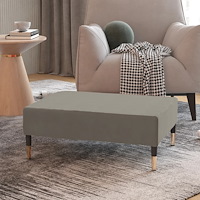 vidaXL Fotpall ljusgrå 78x56x32 cm sammet