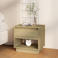 vidaXL Sängbord sonoma-ek 45x34x44 cm konstruerat trä