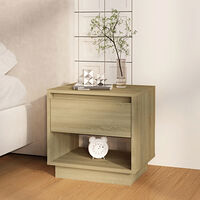 vidaXL Sängbord sonoma-ek 45x34x44 cm konstruerat trä