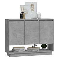 vidaXL Skänk betonggrå 97x31x75 cm konstruerat trä