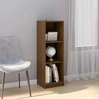 vidaXL Bokhylla/Rumsavdelare honungsbrun massiv furu