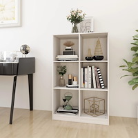 vidaXL Bokhylla vit 70x33x110 cm massiv furu