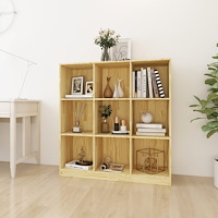 vidaXL Bokhylla/rumsavdelare 104x33,5x110 cm massiv furu