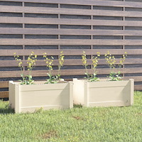 vidaXL Odlingslådor 2 st vit 60x31x31 cm massiv furu
