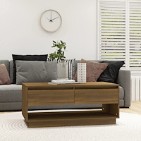 vidaXL Soffbord brun ek 102,5x55x44 cm konstruerat trä