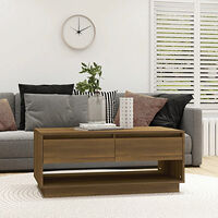 vidaXL Soffbord brun ek 102,5x55x44 cm konstruerat trä