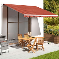 vidaXL Markisväv orange och brun 4x3,5 m