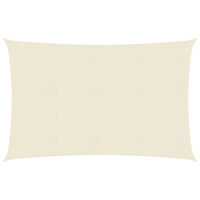vidaXL Solsegel 160 g/m² gräddvit 4x7 m HDPE